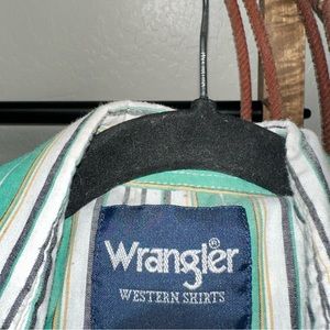 western wear green pearl snap